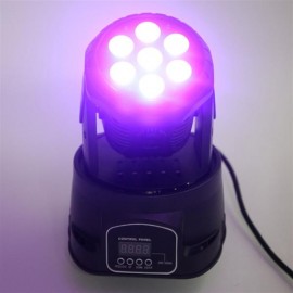 [US-W]80W 7-RGBW LED Auto / Voice Control DMX512 Mini Moving Head Stage Lamp (AC 110-240V) Black