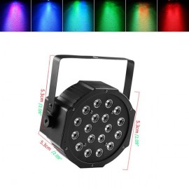 [US-W]30W 18-RGB LED Auto / Voice Control DMX512 High Brightness Mini Stage Lamp (AC 110-240V) Black