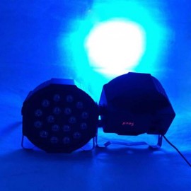 18W 18-LED RGB Stage Light Black