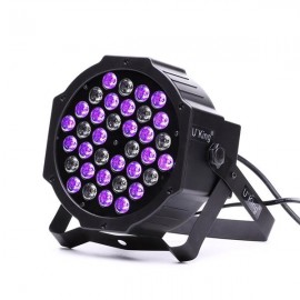 U'King 72W ZQ-B193B-YK-US 36-LED Purple Light Stage Light DJ KTV PUB LED Effect Light Voice Control