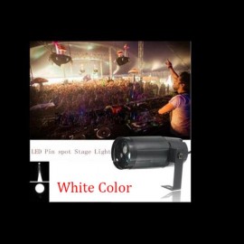U'King 1x 3W White Color LED Pin Spot Stage Light with Single Stand for Dance Halls KTV Party Home D