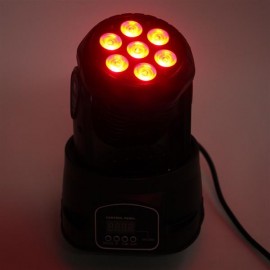 80W 7-RGBW LED Auto / Voice Control DMX512 Mini Moving Head Stage Lamp (AC 110-240V) Black *2