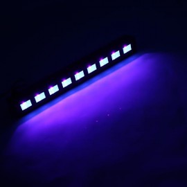 [US-W]AC90V-240V 27W 9 LEDs Purple Light Wedding Stage Lamp Black
