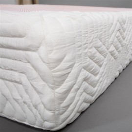 [US-W]10" Three Layers Cool Medium High Softness Cotton Mattress with 2 Pillows (Full Size) White
