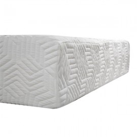 [US-W]10" Three Layers Cool Medium High Softness Cotton Mattress with 2 Pillows (Full Size) White