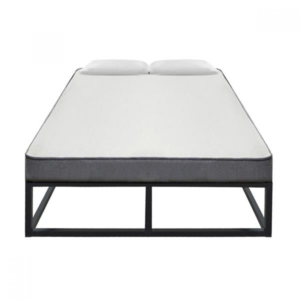 Simple Basic Iron Bed Twin Size Black
