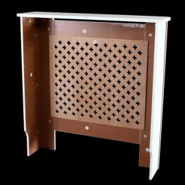 Simple Traditional Design Ventilated E1 MDF Board Plum Blossom Pattern Radiator Cover White M